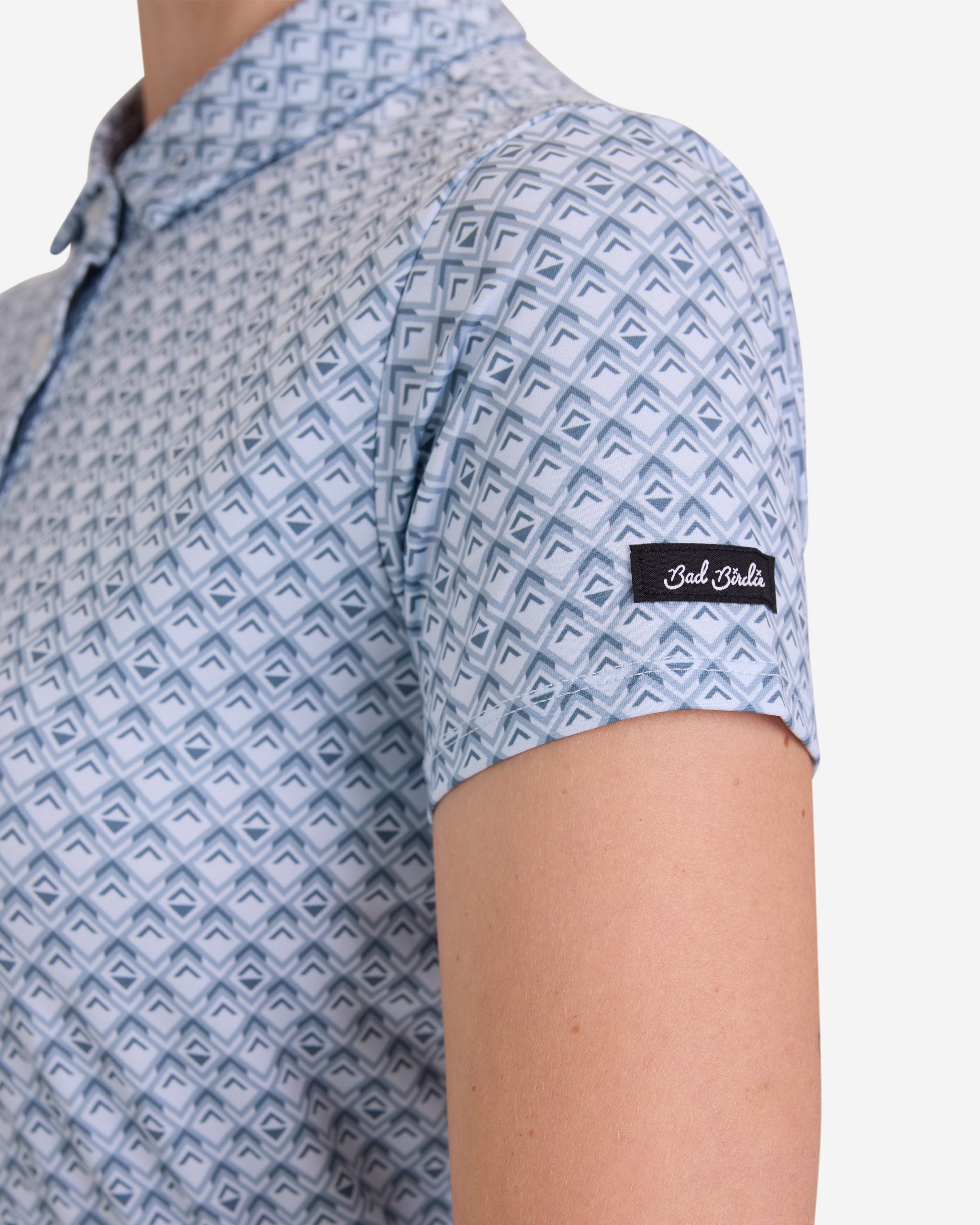 Geo Frost - Blue-Women's Polo-Bad Birdie