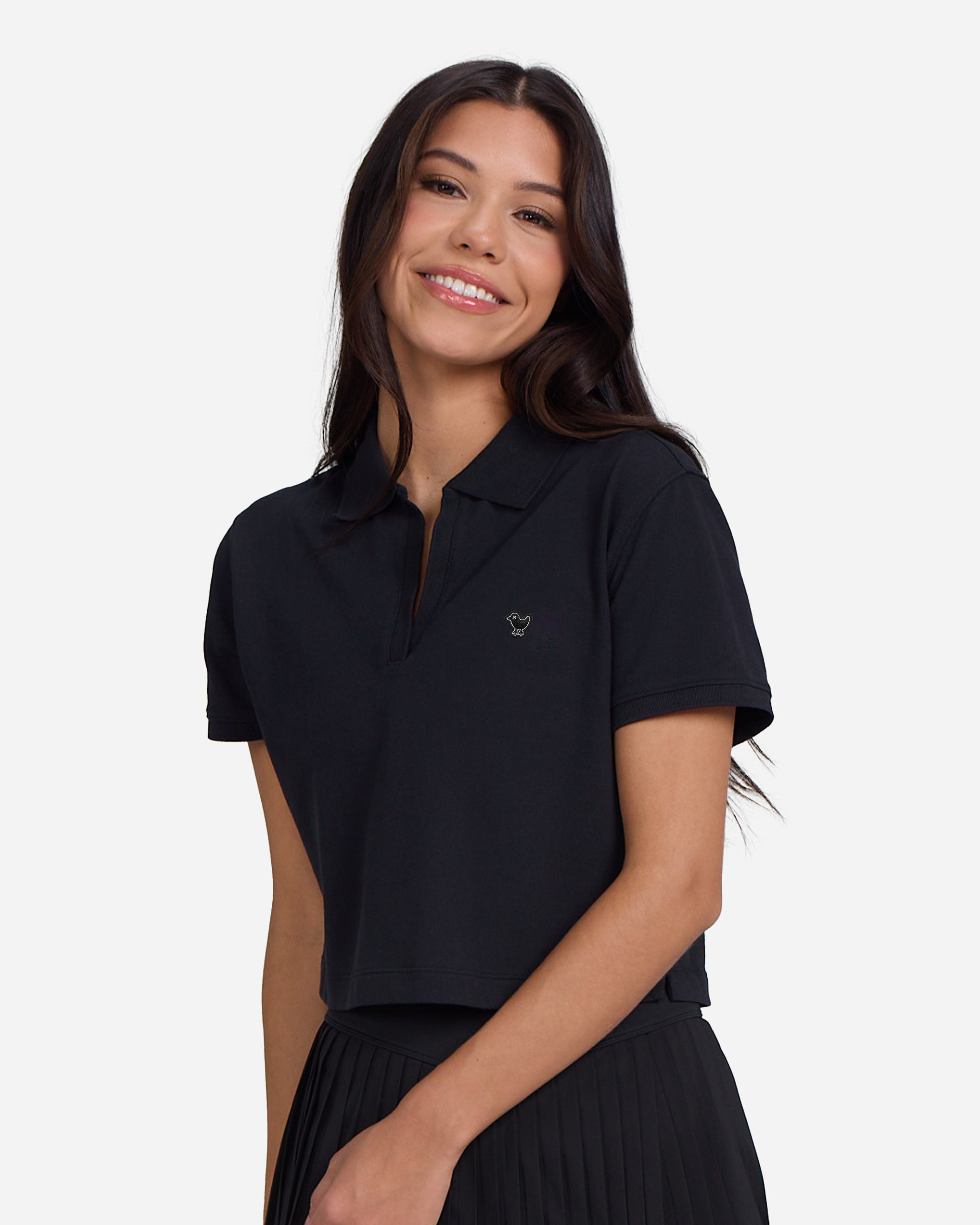 Rib Collar Polo-Women's Polo-Bad Birdie