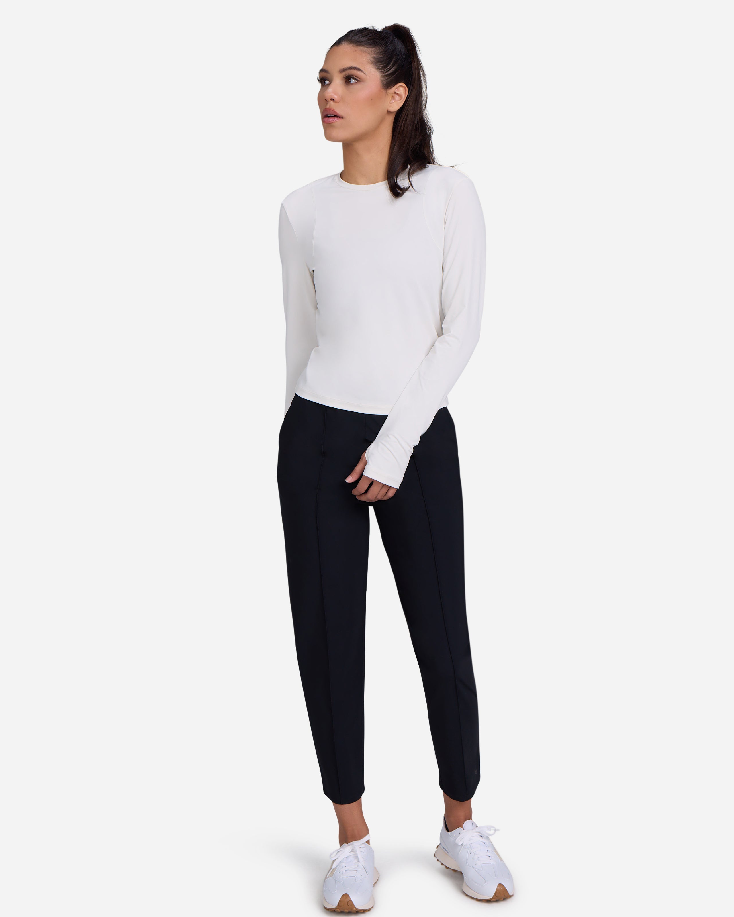 Vapor Cooling Active Long Sleeve - Brilliant White-Women's Polo-Bad Birdie