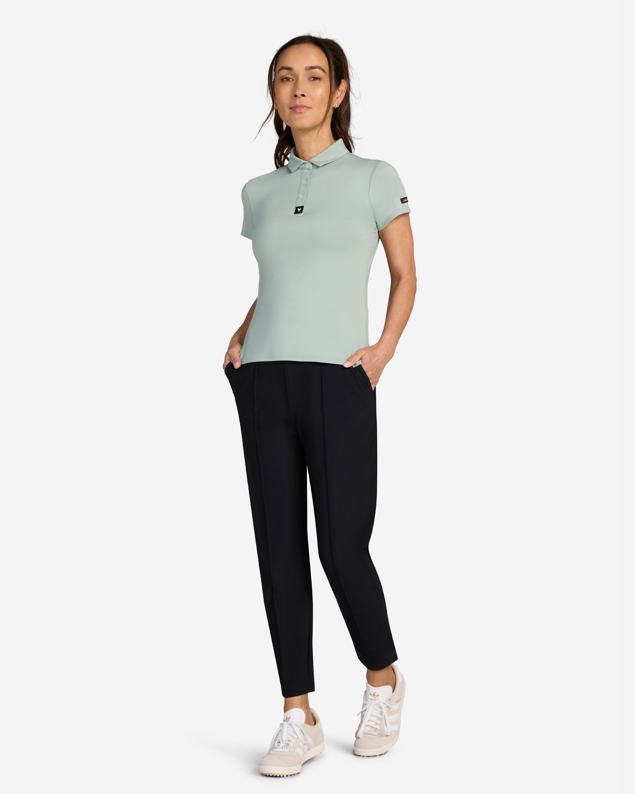 Washed Sage-Women's Polo-Bad Birdie