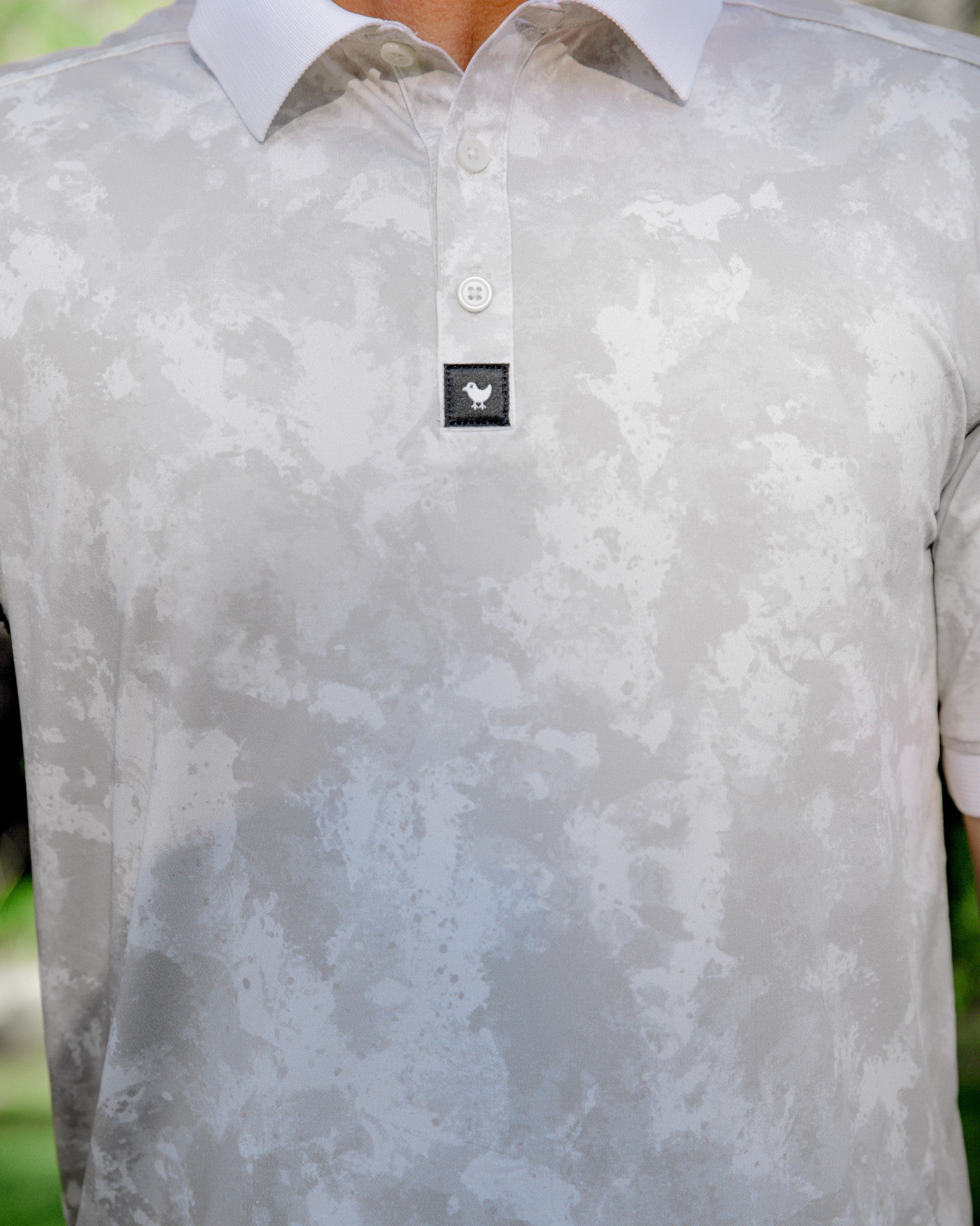Ridge Polo - White Camo-Men's Polo-Bad Birdie-with-Micah-Morris