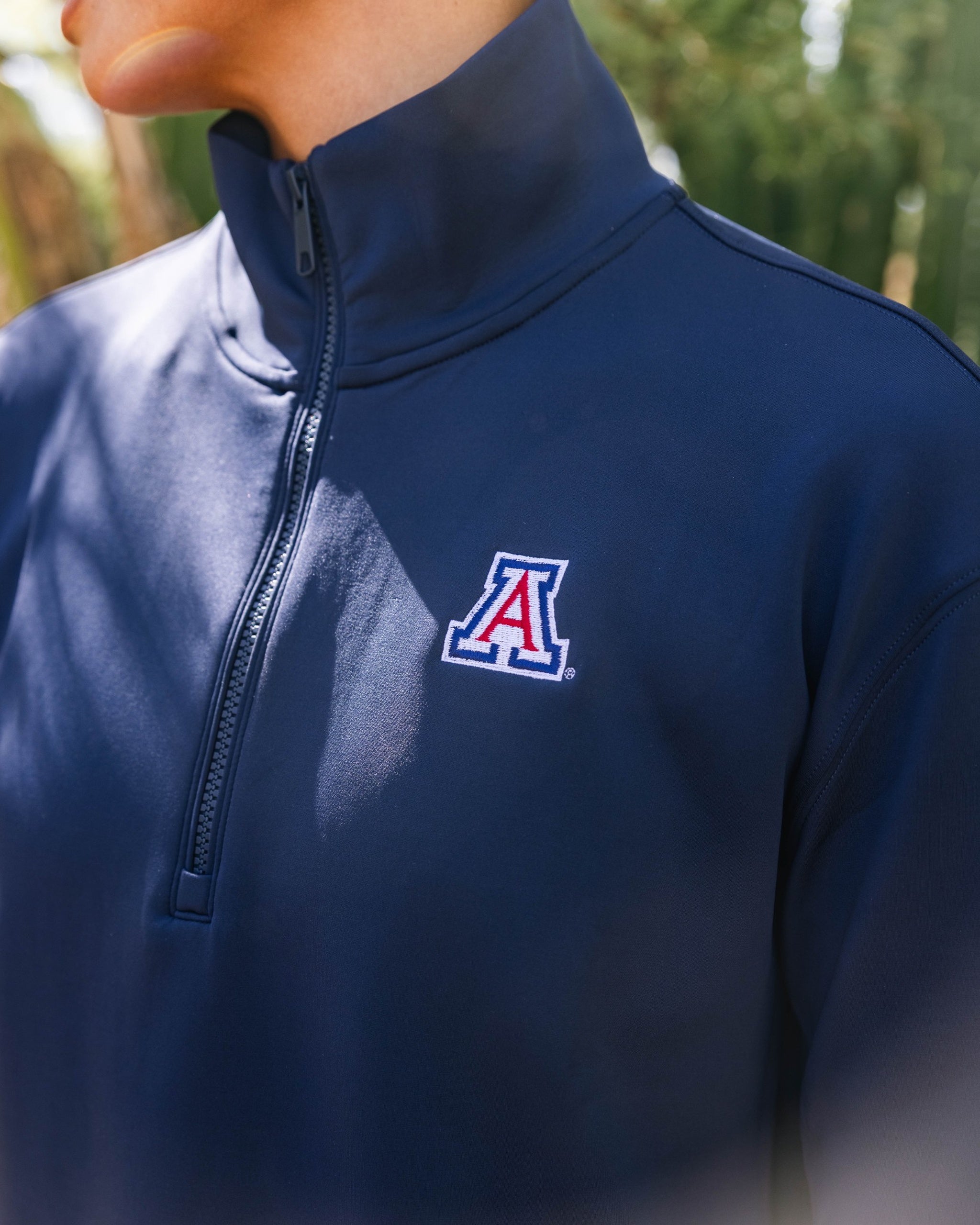 University of Arizona - At Ease Quarterzip - Dark Navy-Women's Quarterzip-Bad Birdie