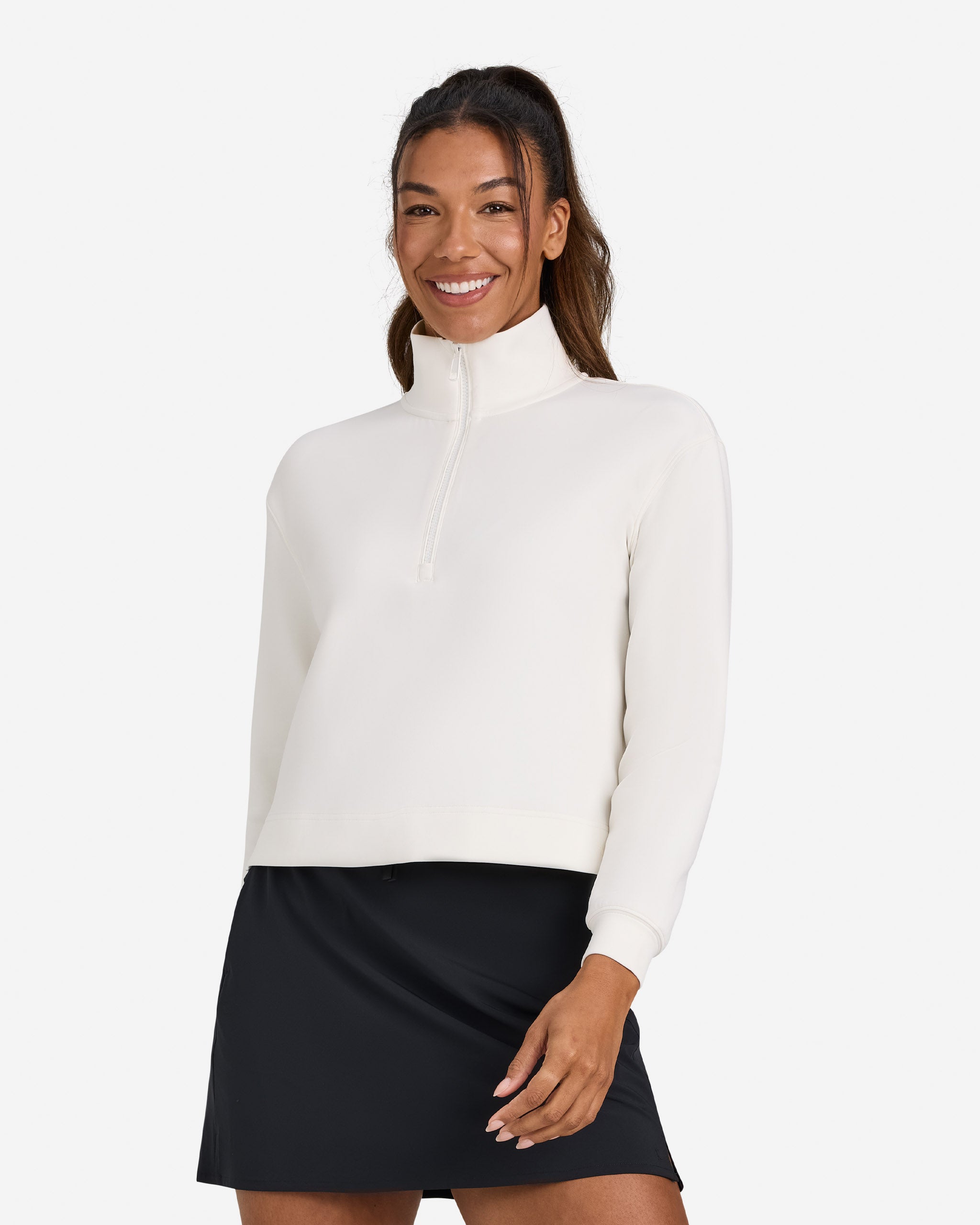 At Ease Quarterzip - Cloud Dancer