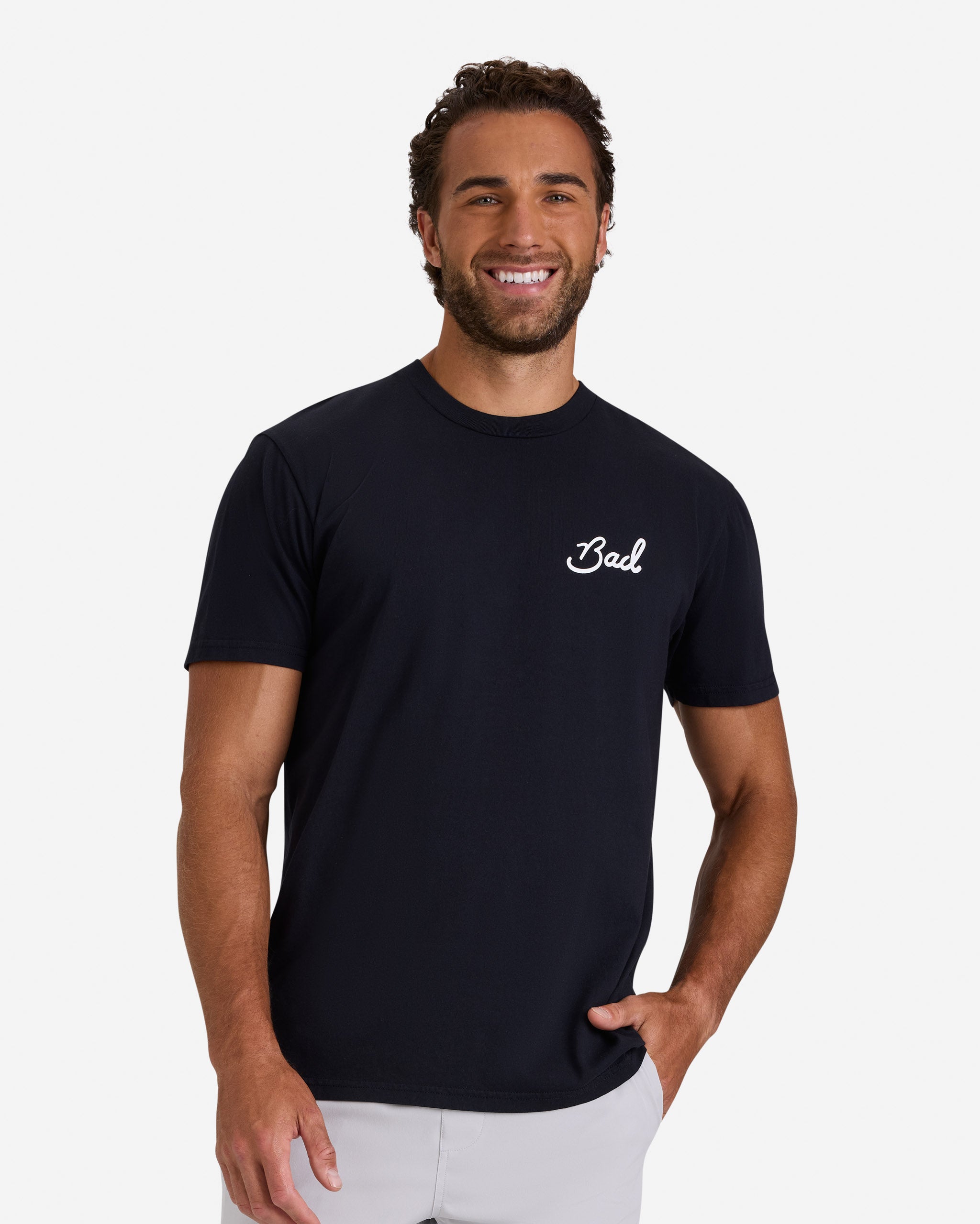 Birdie Tee - Black-Men's T-Shirt-Bad Birdie