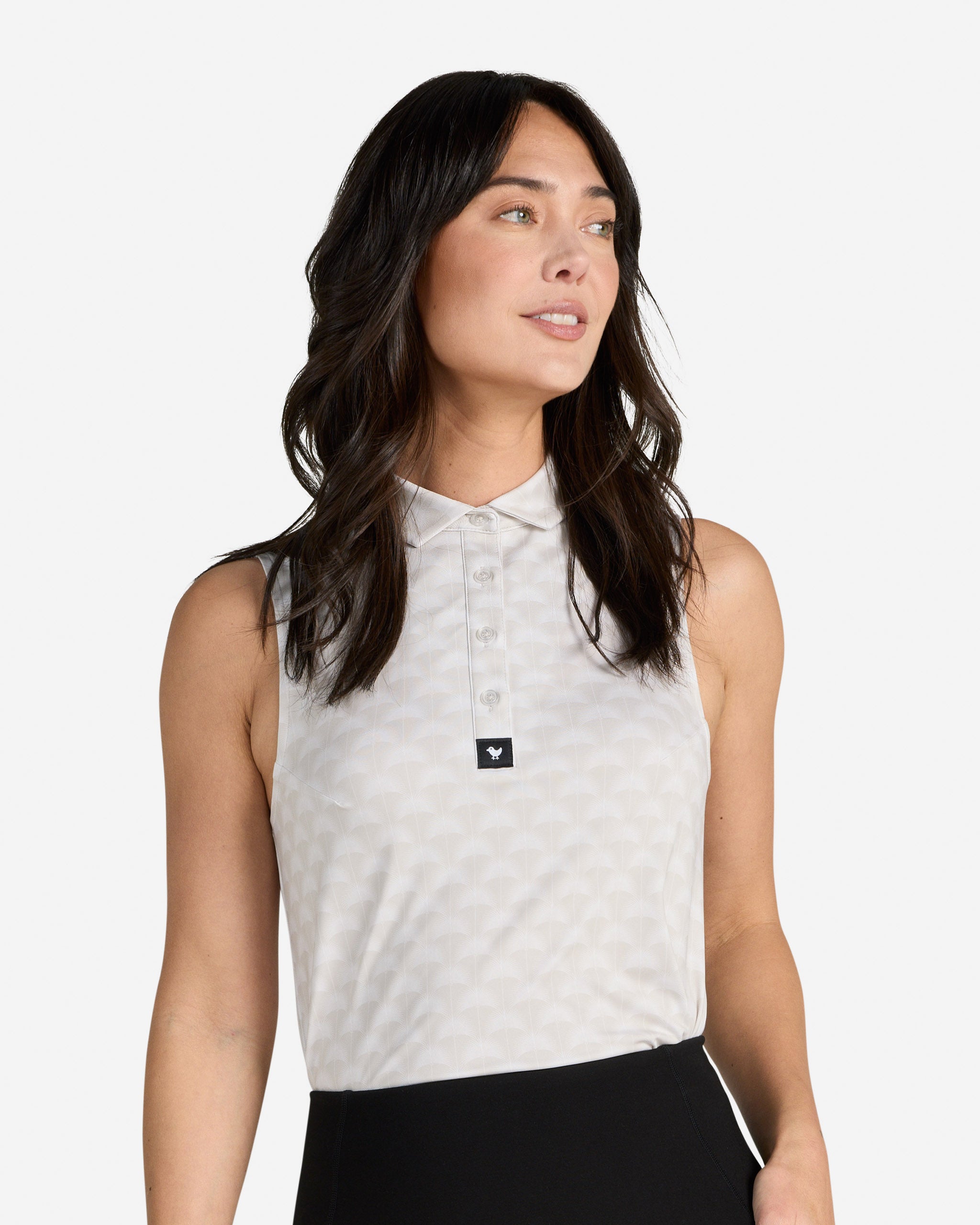 Palm Shadows-Sleeveless Performance Polo-Bad Birdie