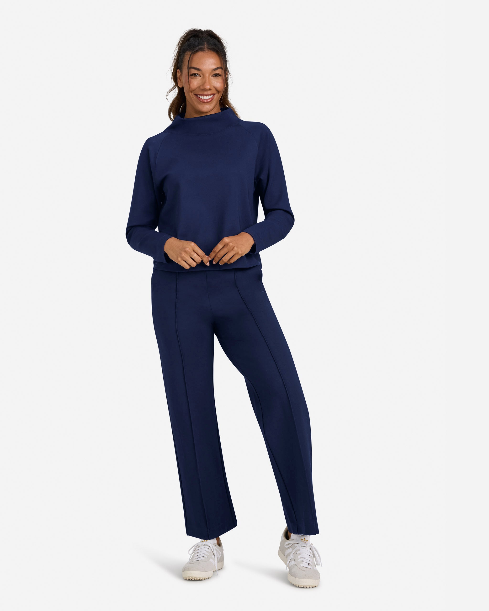 Tour Mockneck - Dark Navy-Performance Top-Bad Birdie