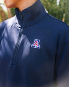 University of Arizona - At Ease Quarterzip - Dark Navy-Women's Quarterzip-Bad Birdie
