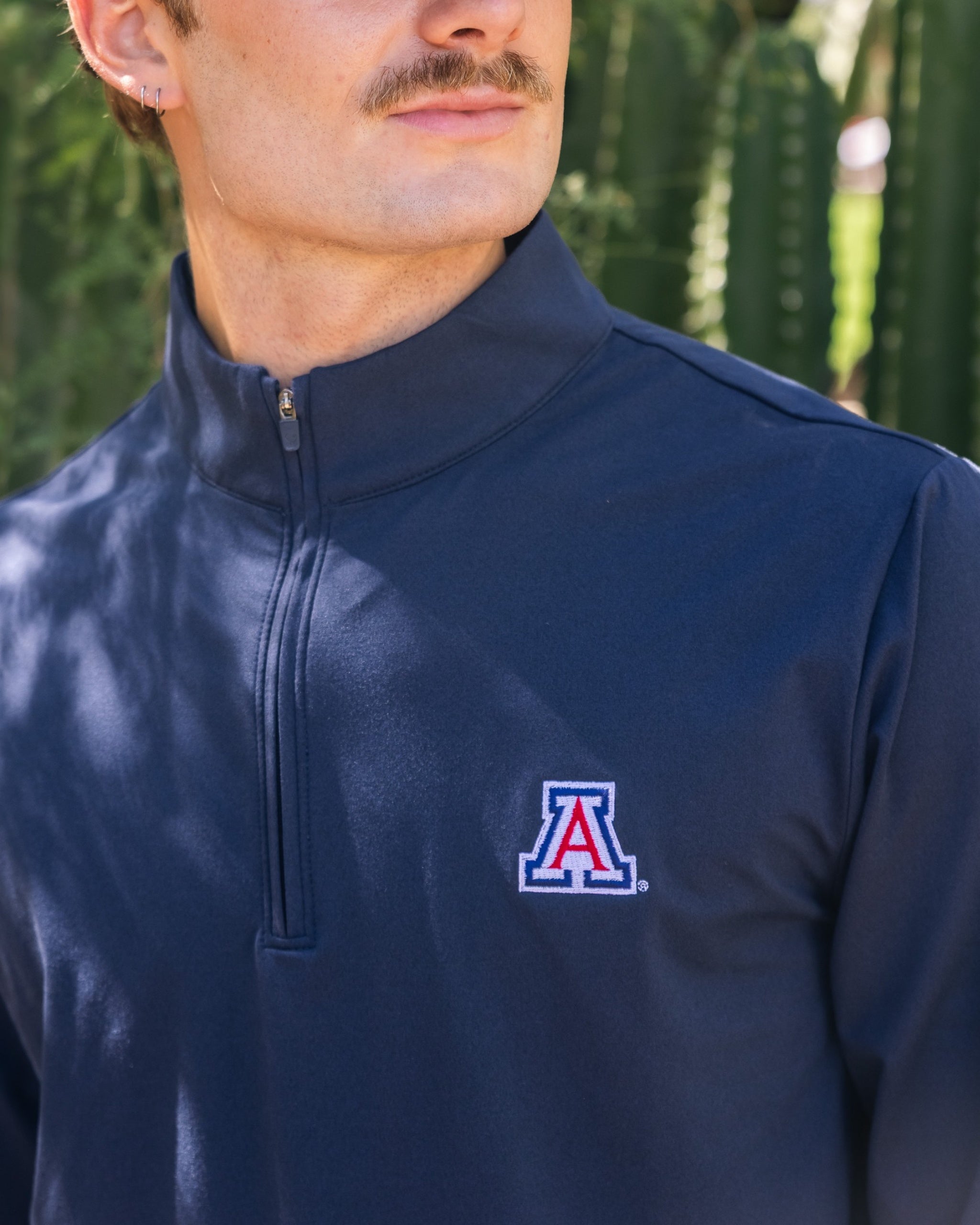 University of Arizona - Quarterzip - Dark Navy-Men's Quarterzip-Bad Birdie